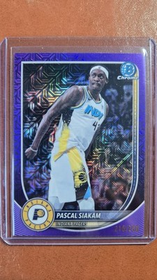 2025-26 Bowman Chrome Pascal Siakam Purple Mojo Refractor 215/250 Pacers #BCV-79