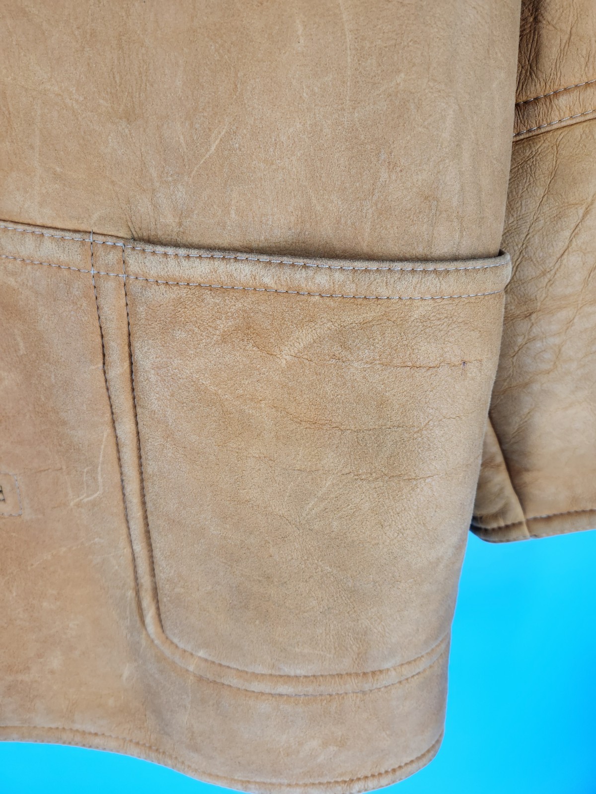 VTG  Timberland Weathergear Italian Shearling  Coat Jacket Hip Hop Brown Size L image 5
