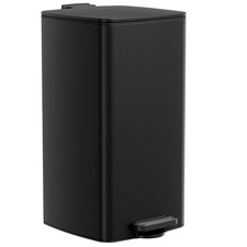 8 Gal Trash Can, Stainless Steel Step Garbage Bin w/ Soft-Close Lid for Kitchen