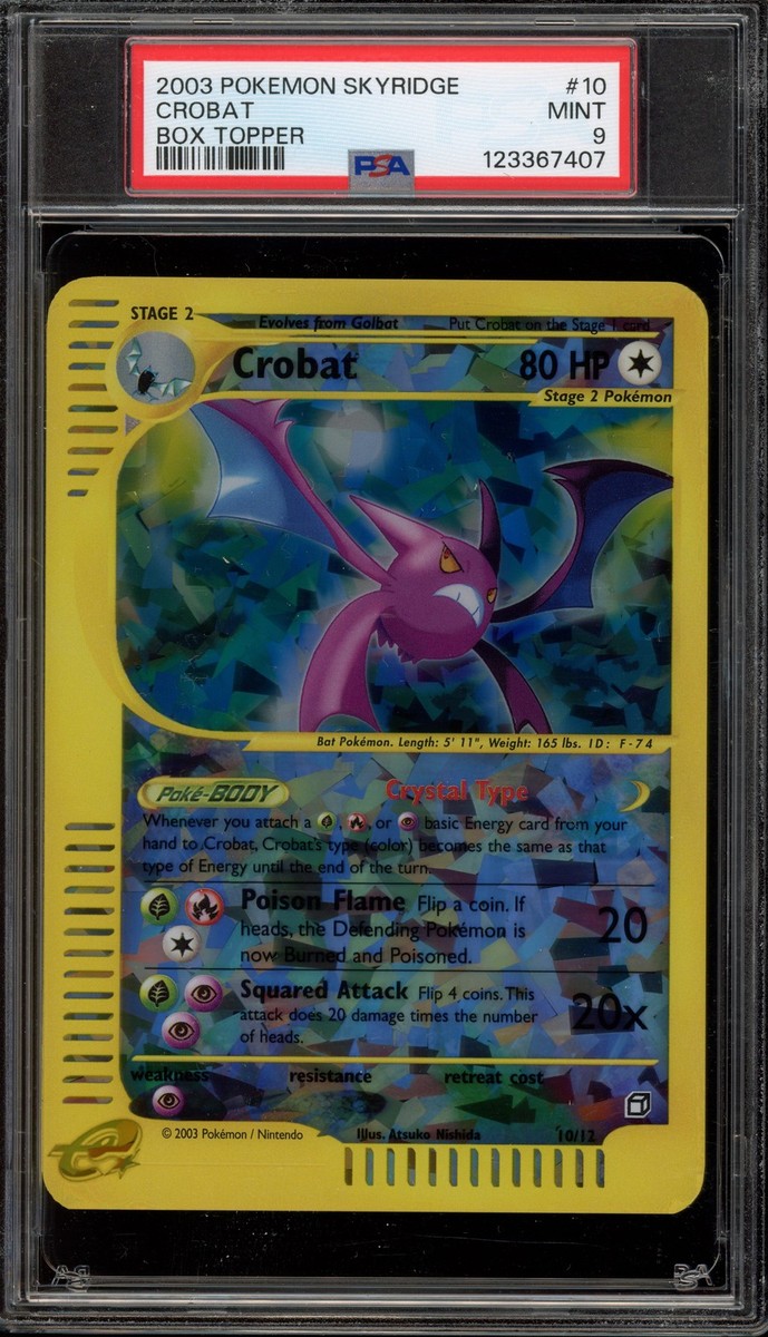 Pokemon Crobat Skyridge Crystal Box Topper #10 PSA 9 Mint | eBay