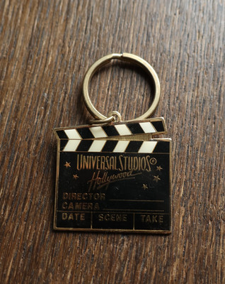 Vintage Universal Studios Hollywood Movie Clapperboard Metal Keychain Keyring