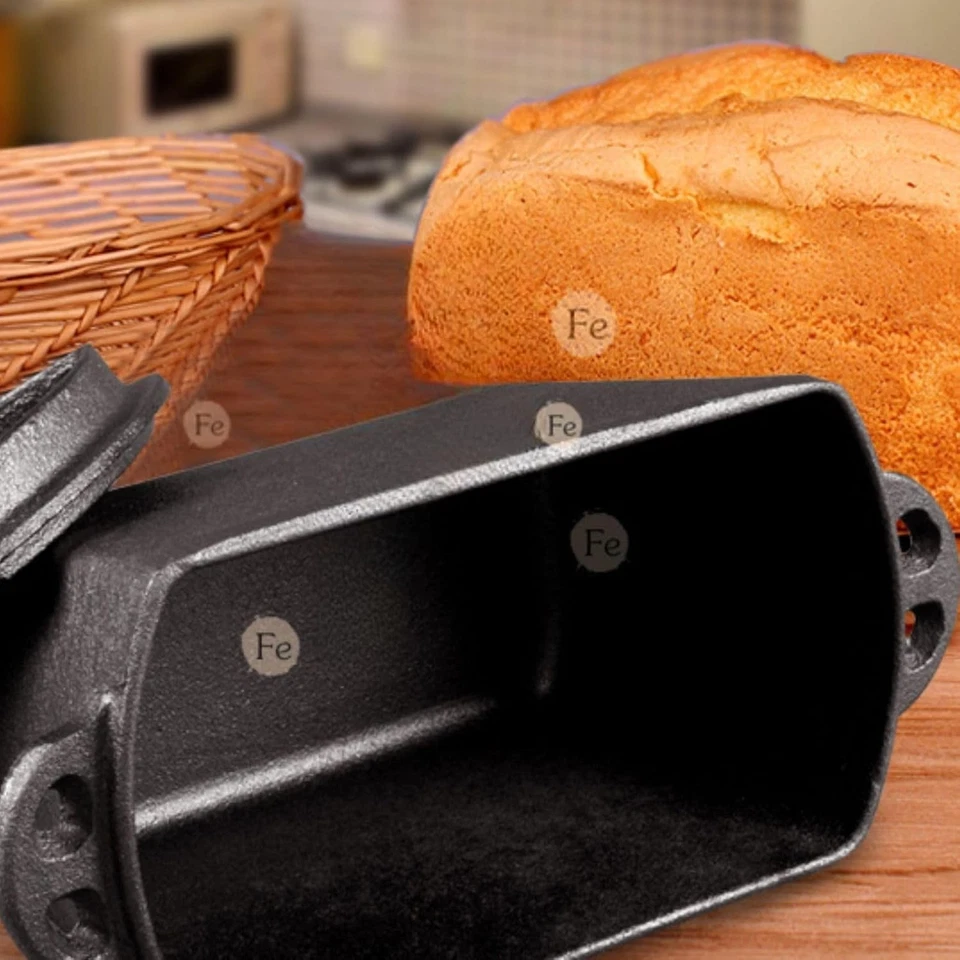 Cast Iron Bread Pan with Lid, Bread Baking Pans for Homemade Bread,Heavy Duty Br - Image 2 of 4