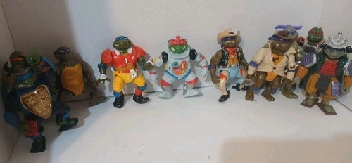 Vintage 1990s Teenage Mutant Ninja Turtles Action Figures (Lot Of 10) TMNT 90-93