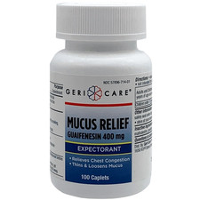 Gericare Mucus Relief (Expectorant) Guaifenesin 400mg 100 Tablets, UK, Free P&P