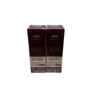 Her+ Calcium Multi-Purpose Balm Wrinkle Core Stick Exp 04/2029 9g New Lot Of 2