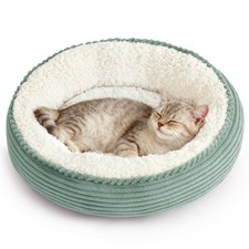 Round Donut Cat and Dog Cushion Bed, 20in Pet Bed for Cats or Small Dogs, Ant...