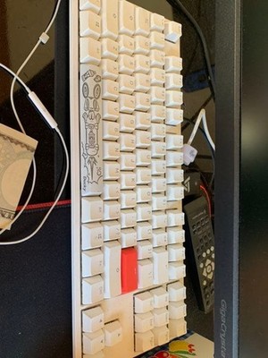 Ducky One 2 Pure White RGB TKL JP Silver Switch Gaming Keyboard Used