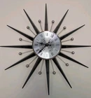 Vintage MCM Elgin 25" Starburst Sunburst Wall Clock Retro 1960's Atomic