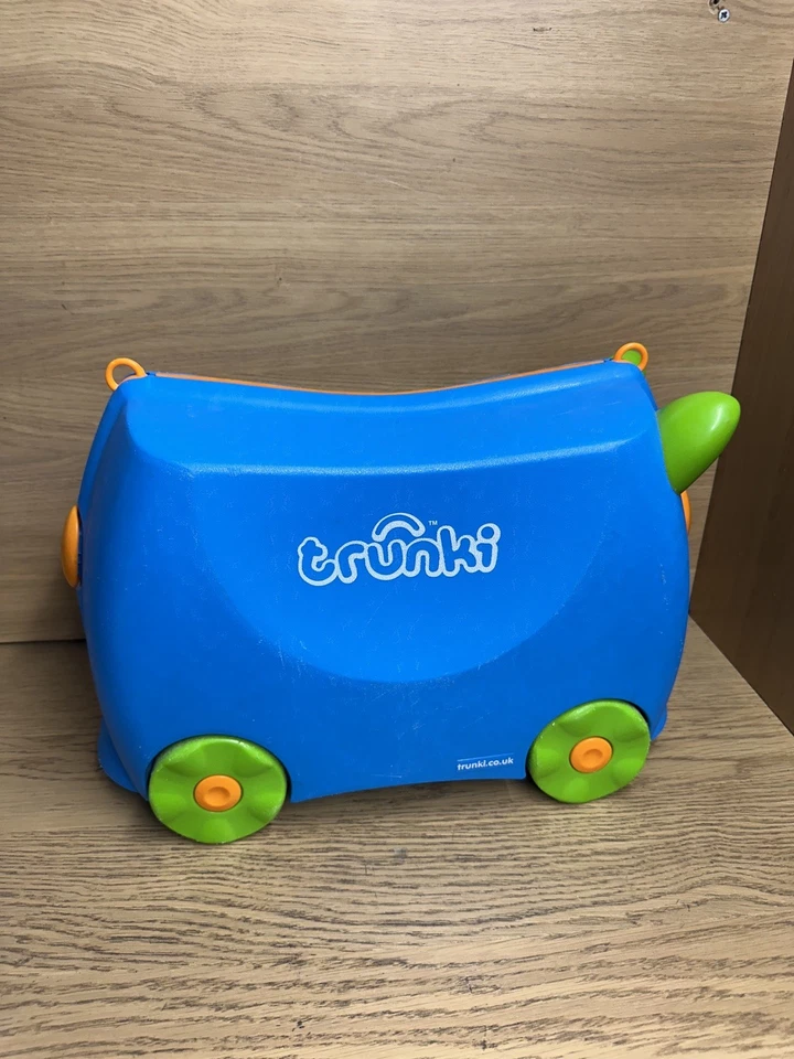 Maleta rígida de viaje Trunki azul para niños  Foto 3 de 4