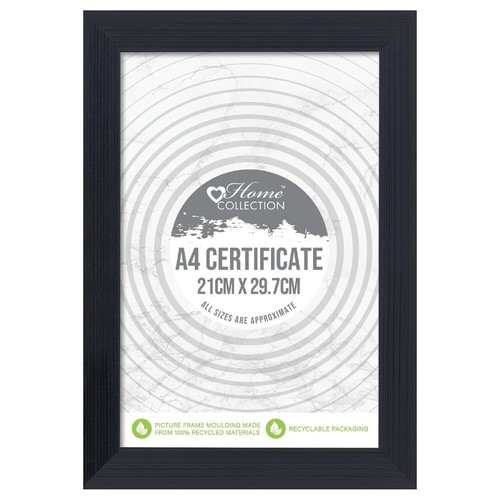 [Set of 5] Black GLASS Flat Photo Picture Frames Job Lot Wholesale Bulk