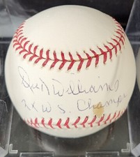 Dick Williams Signed Inscribed Major League Baseball A's Red Sox Tristar COA 