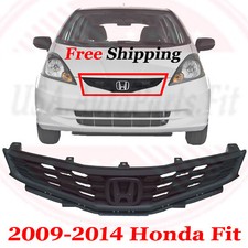 For 2009-2014 Honda Fit Sport Front New Grille Grill Textured Dark Gray Black