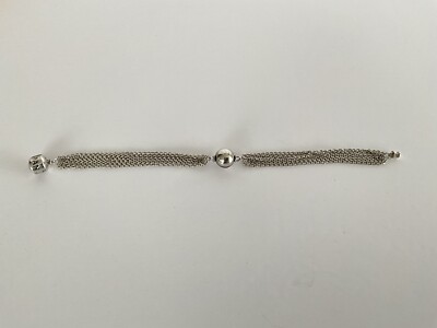 Pandora Multi Strand Sterling Silver One Clip Station Bracelet