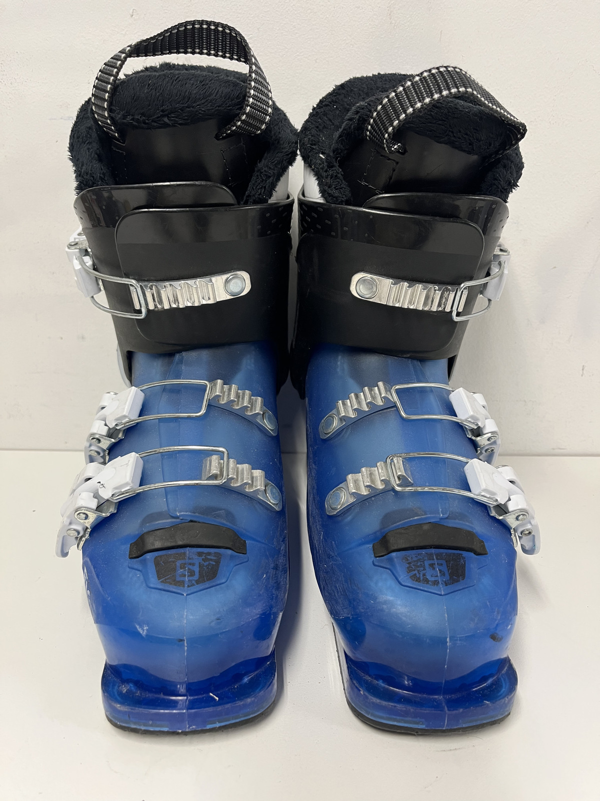 Scarponi da sci Salomon T3 bambino misura 22 265 mm nero blu bianco