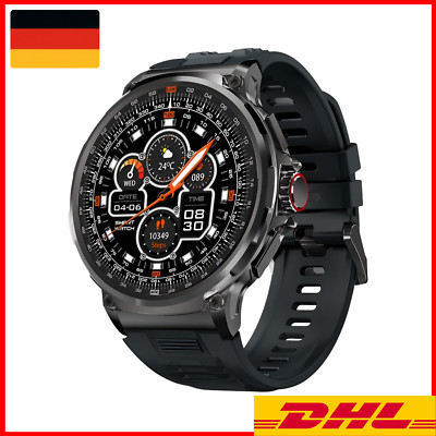 Smartwatch Herren Android Fitness Uhr 1,85 HD wasserdicht Telefonfunktion Sport