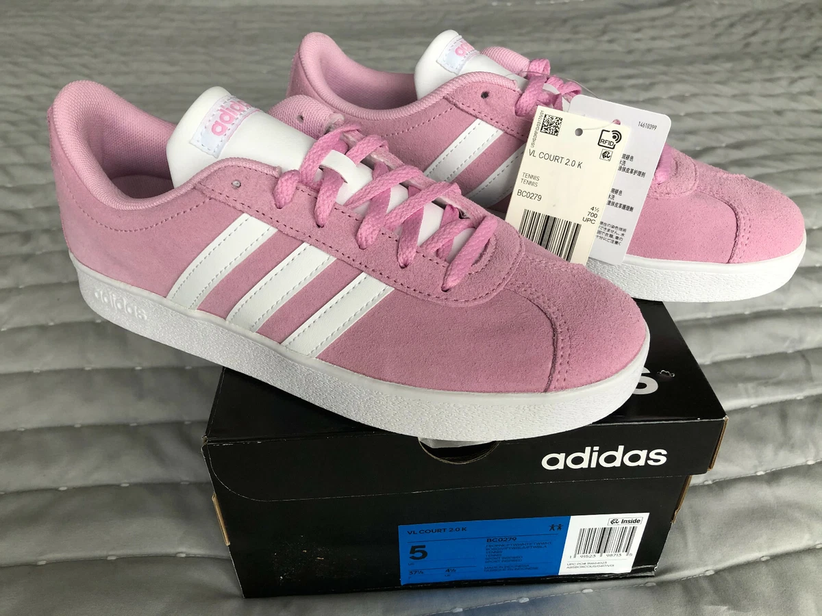 Adidas vl court suede pink sale