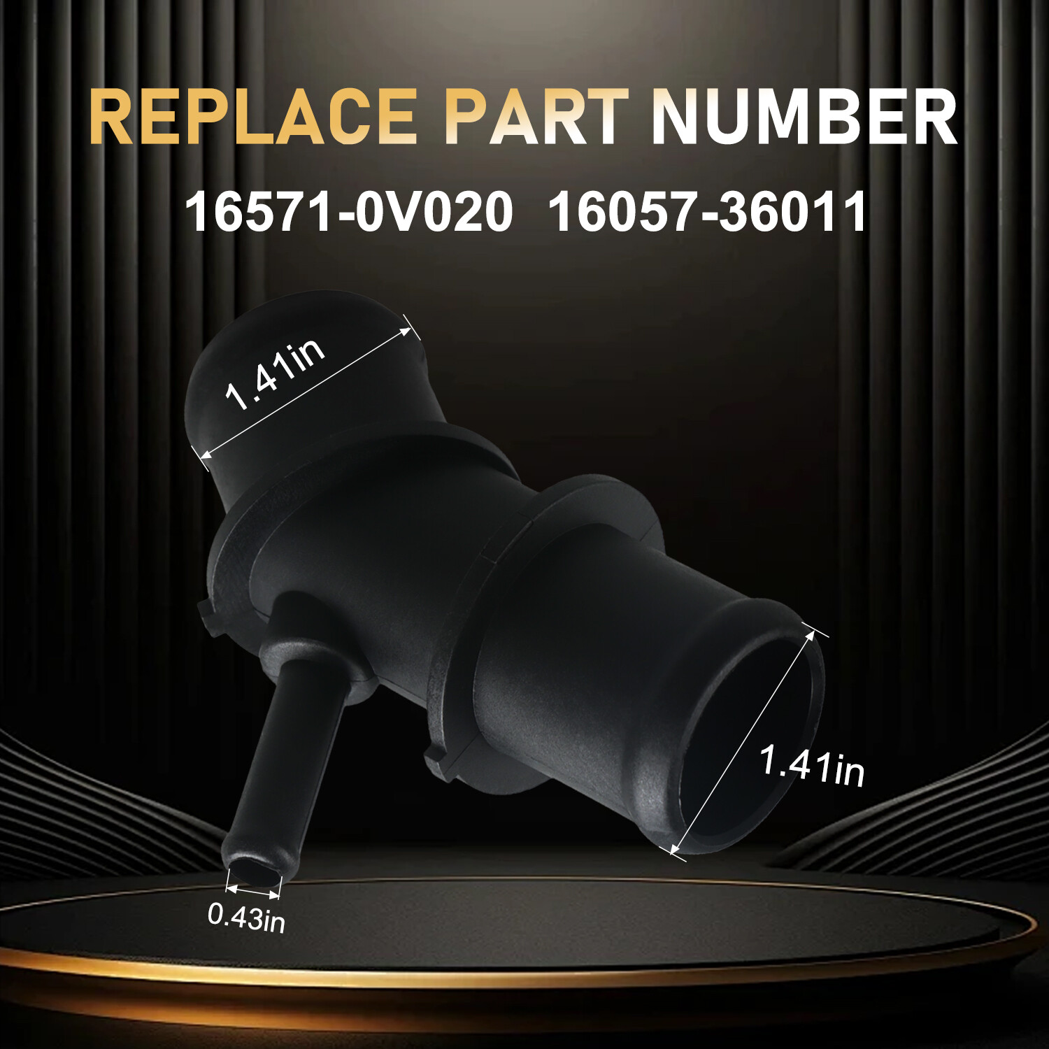 1x Upper Radiator Hose Connector Coolant Pipe Adapter for Toyota RAV4 2009-2012