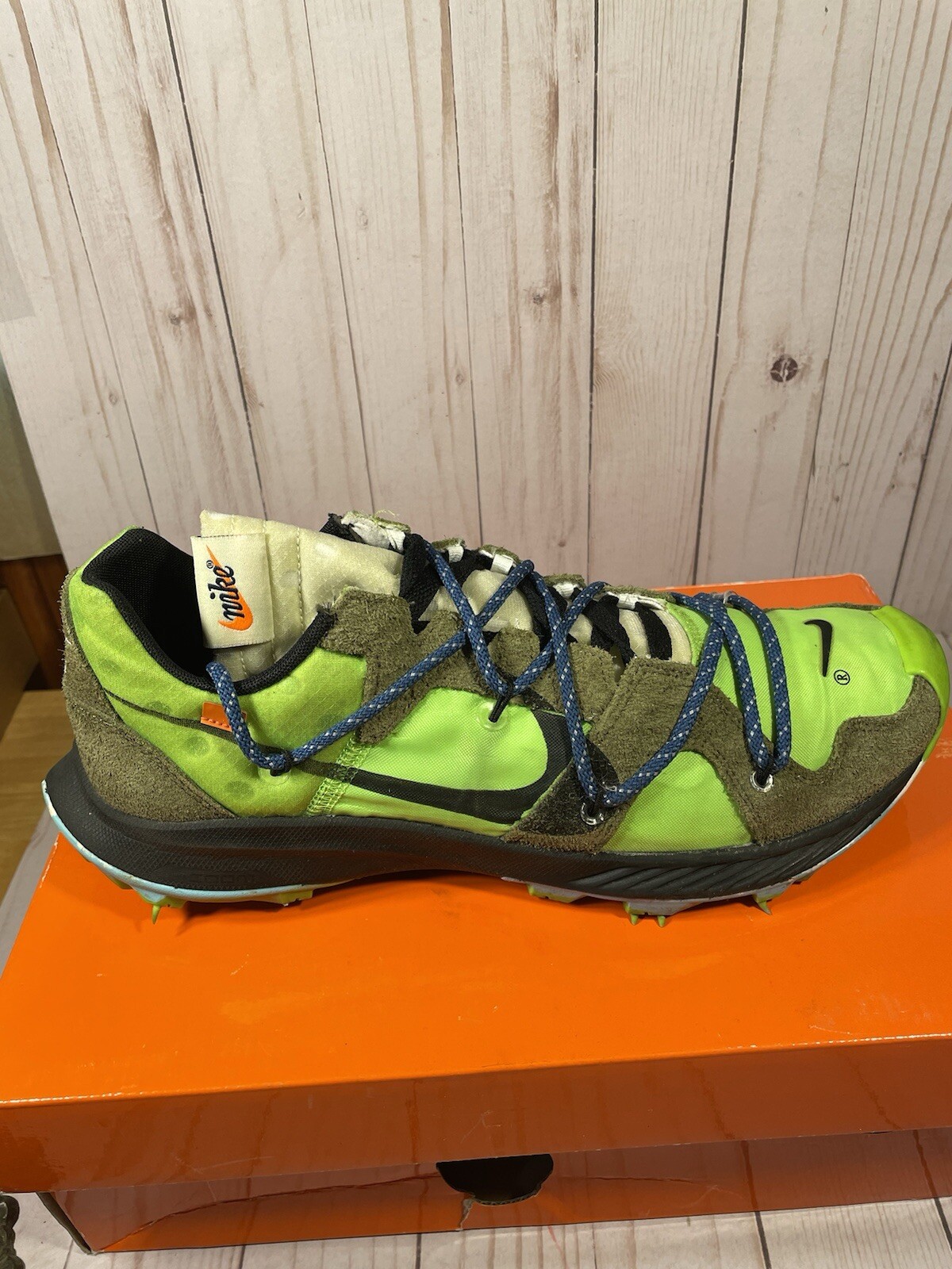 OFF WHITE X NIKE Taglia 12 Nike Off White x Air Zoom Terra Kiger 5 Athlete in Progress Elettriche