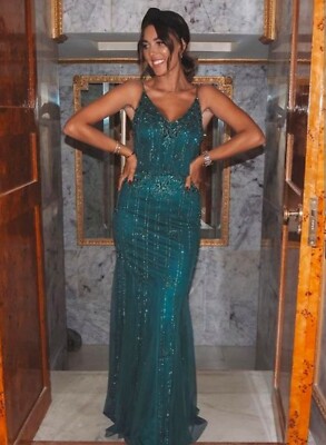 silkfred emerald green dress Emerald Satin Long Dress – Luxury Evening Gown by Angelika Jozefczyk main image 1