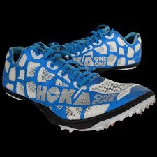 Hoka Track Cleats Size 9.5 Mens Spikes Rocket LD Shoes Blue One 1013929 wcy