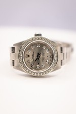 Rolex Ladies 26 Oyster Perpetual Custom Silver Diamond Dial Ref. 67180 6