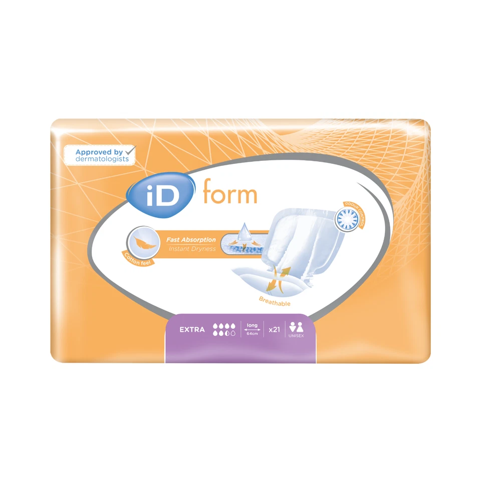 iD Expert Form Extra - Size 2 - Incontinence Pads - CASE 8 x Packs of 21 (168)