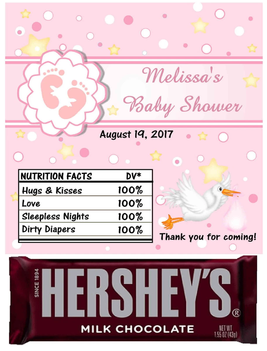 Hershey bars for cheap girl baby shower