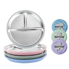 304 Edelstahl Baby-Sauger-Teller Kinder Fütt...