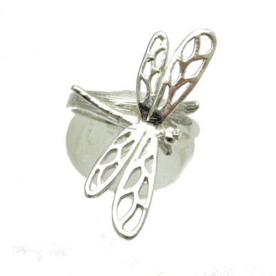 Stilvoller Sterling Silber Ring gepunzt massiv 925 Libelle Handarbeit Kaiserin
