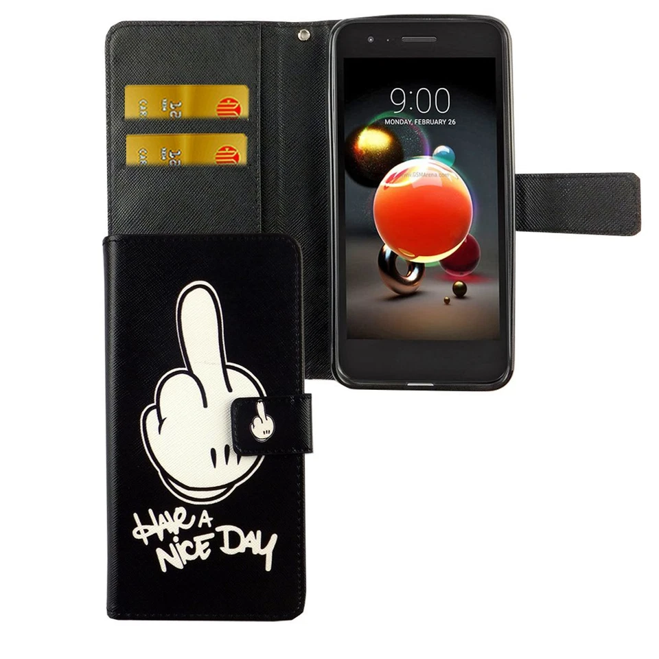 Custodia Protettiva Case Per LG K8 (2018) Cover Borsa Wallet Etui Custodia Nuova - Immagine 4 di 4