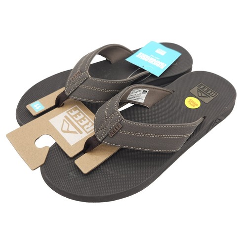 Reef (Mens Size 12) Element TQT Thong Flip Flops Sandal Brown Bottle Opener  New | eBay