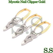 3 Pcs Mycotic Toe Nail Clipper Gold Surgical Instruments