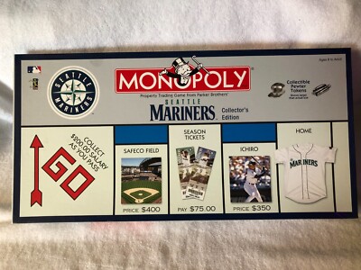 MONOPOLY baseball board game SEATTLE MARINERS 2001 Ichiro excellent condition