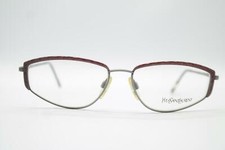 Vintage Yves Saint Laurent 6022 Y222 Copper Gray Oval Glasses Frame NOS
