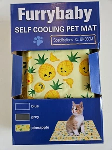 Furrybaby Self Cooling Pet Mat Dog Cat Durable Easy Clean 81x96cm Pineapple