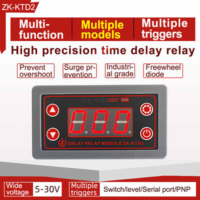 NEW DC 5-12V 24V 30V LED Digital Timing Trigger Cycle Timer Delay Relay Module
