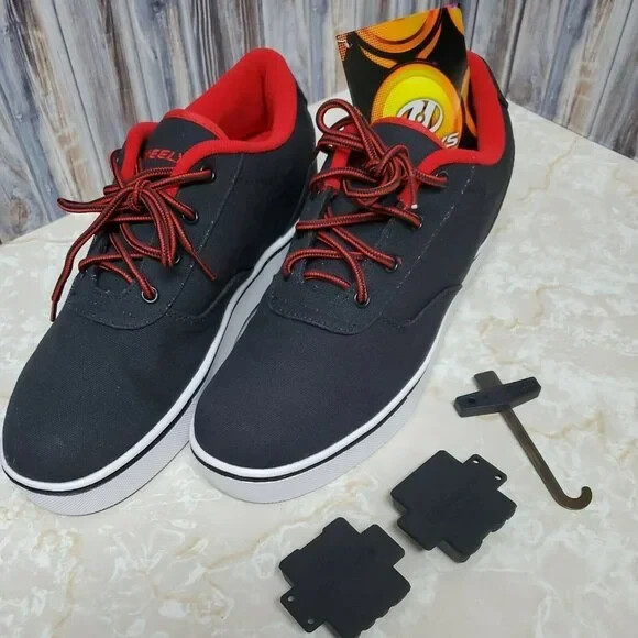 NEW IN BOX Heelys Men Launch 20 Wheeled Shoe Black Red  display picture 1