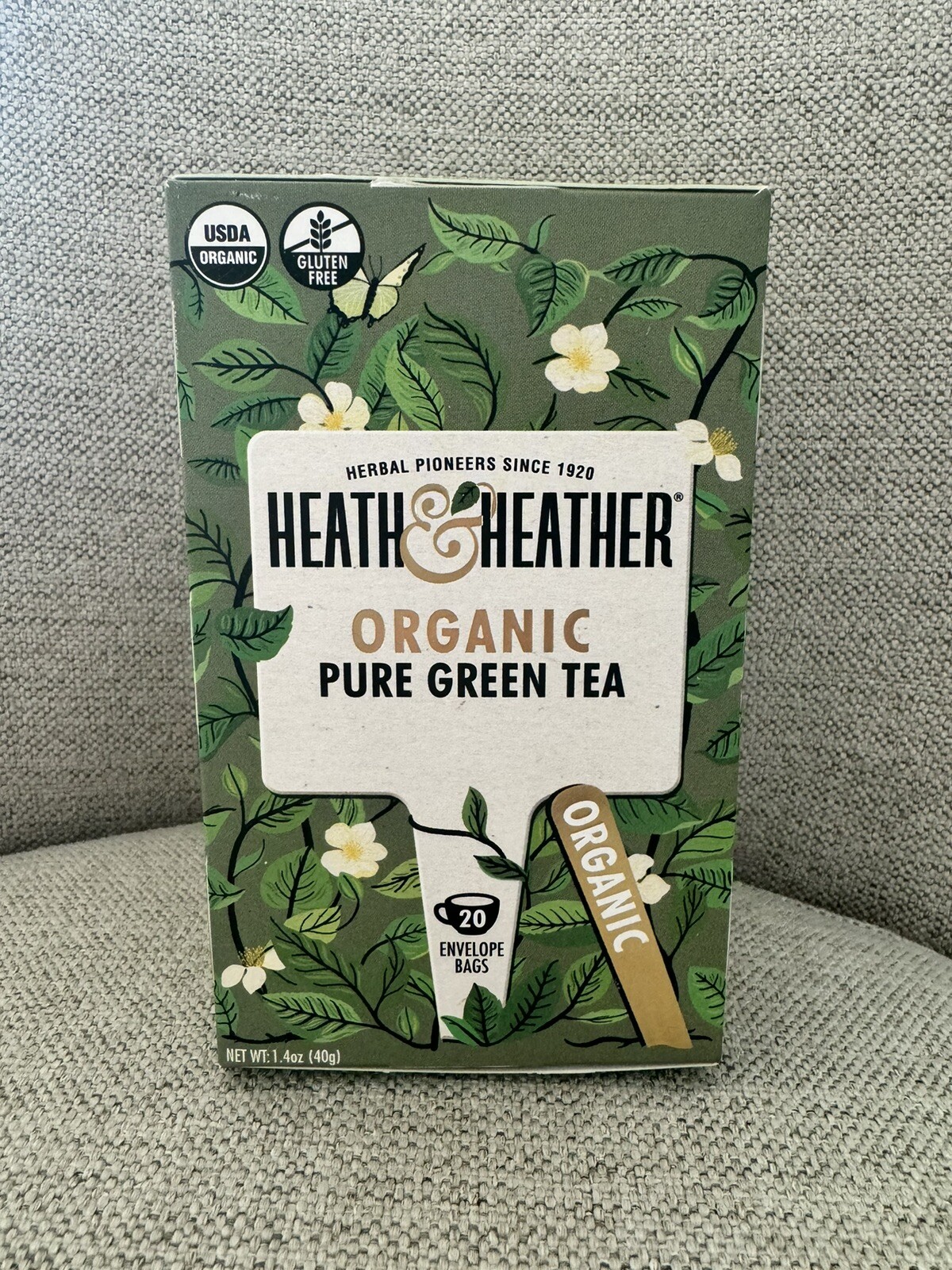 NEW Heath & Heather Organic Pure Green Tea