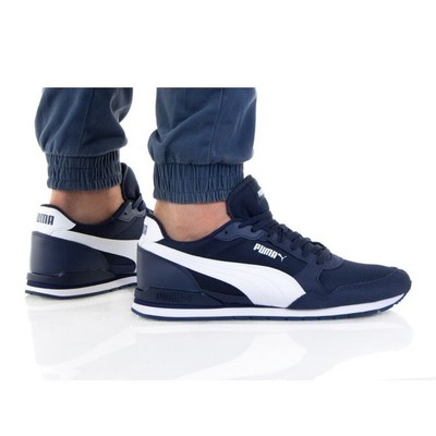 Puma St. Runner V3 Mesh M 384640 02 blanco azul marino | eBay