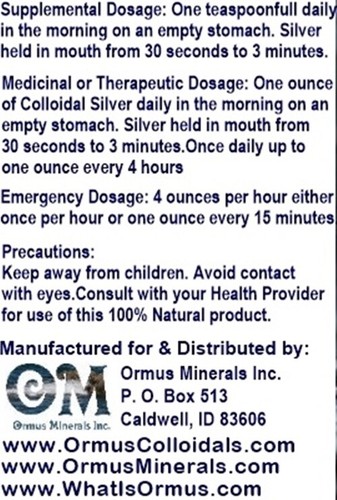 FREE SHIPPING!!! COLLOIDAL SILVER 1000 PPM 4 OZ.- IMMUNE SUPPORT WITH DROPPER - Picture 4 of 7
