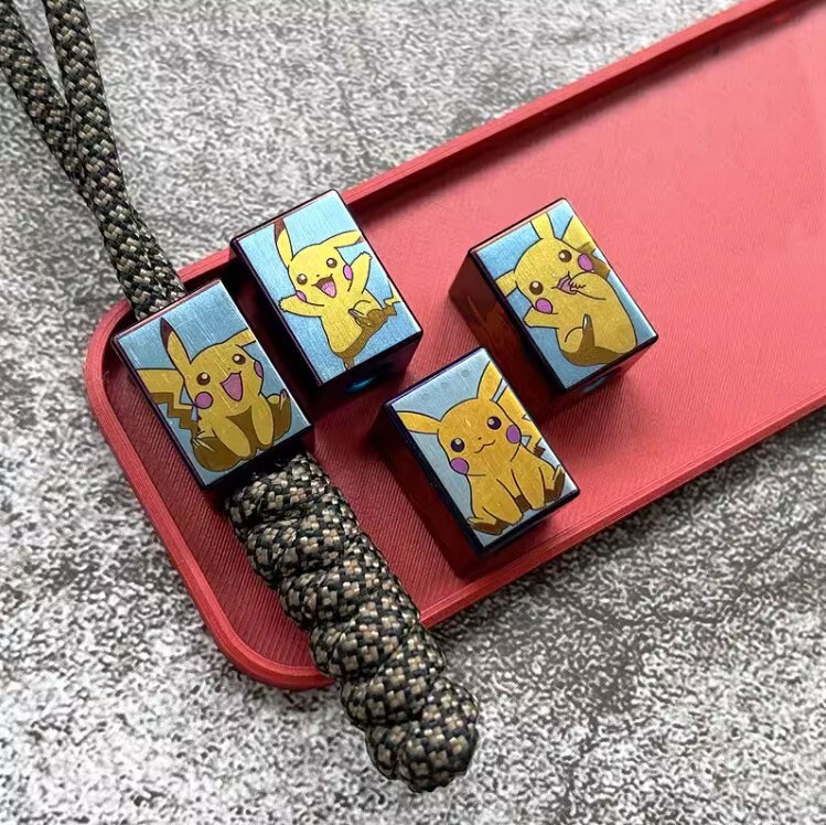 EDC Titanium Paracord Knife Bead Pendant Lanyard Necklace Keychain