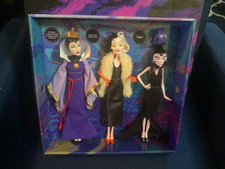 Disney Villains: Evil Queen/Cruella de Vil & Yzma Dolls Box Set-NEW!