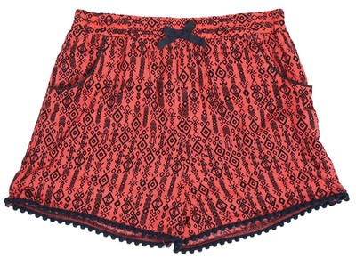 Girls Aztec Tribal Print Pom Hem Summer Shorts 12 Months to 7 Years
