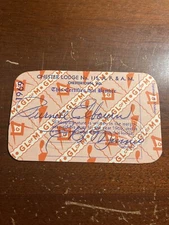 Chester Lodge No. 115 AF & AM Chestertown Maryland MD 1969 Membership Card