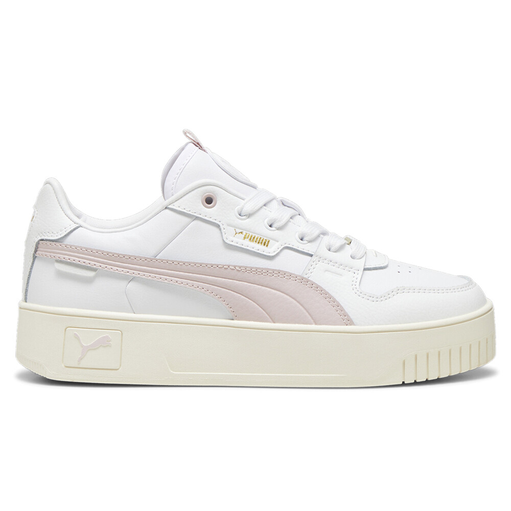 Женские белые кроссовки Puma Carina Street Lux на шнуровке, повседневная обувь 39748704