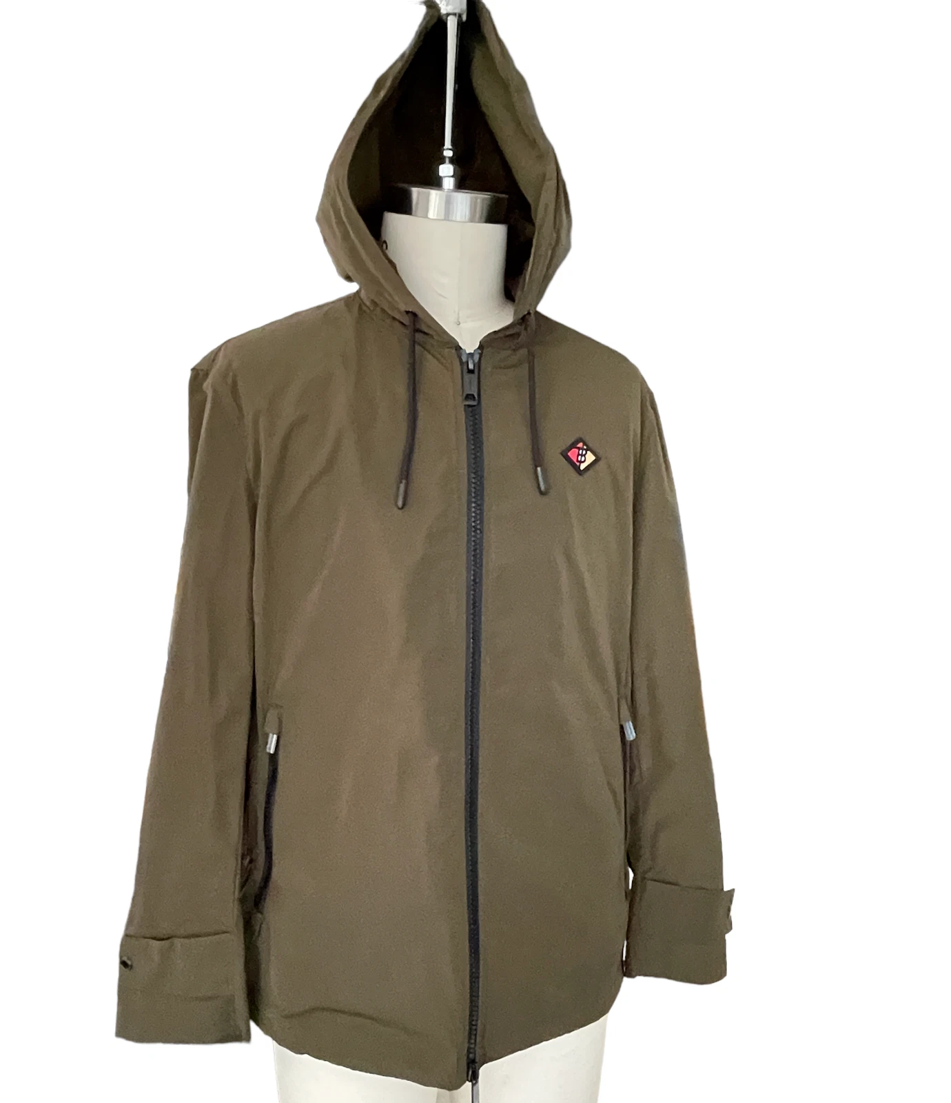 Giacca con cappuccio da uomo Burberry Everton in nylon taglia 38 40 US stile oversize