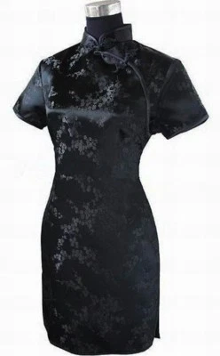 LAOGUDAI UK Stock Cherry Blossom Chinese Short Evening Party Fancy Dress Qipao Cheongsam