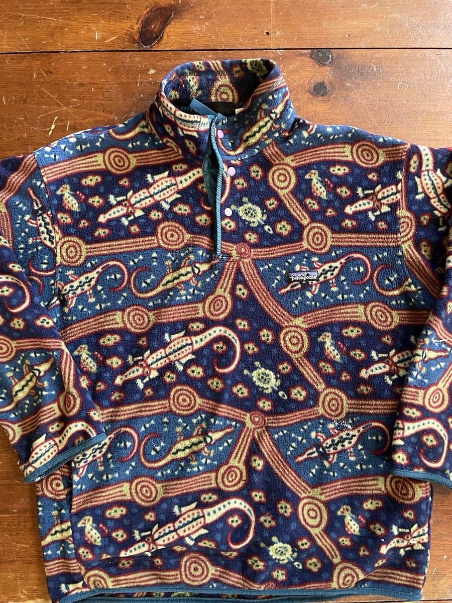 Super Rare!】Patagonia Crocodile Bluegrass large Synchilla Snap T