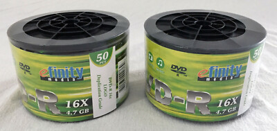 Efinity Dvd R Lot of 2 Efinity Media DVD-R 50-Pack, 16X 4.7GB NEW | eBay