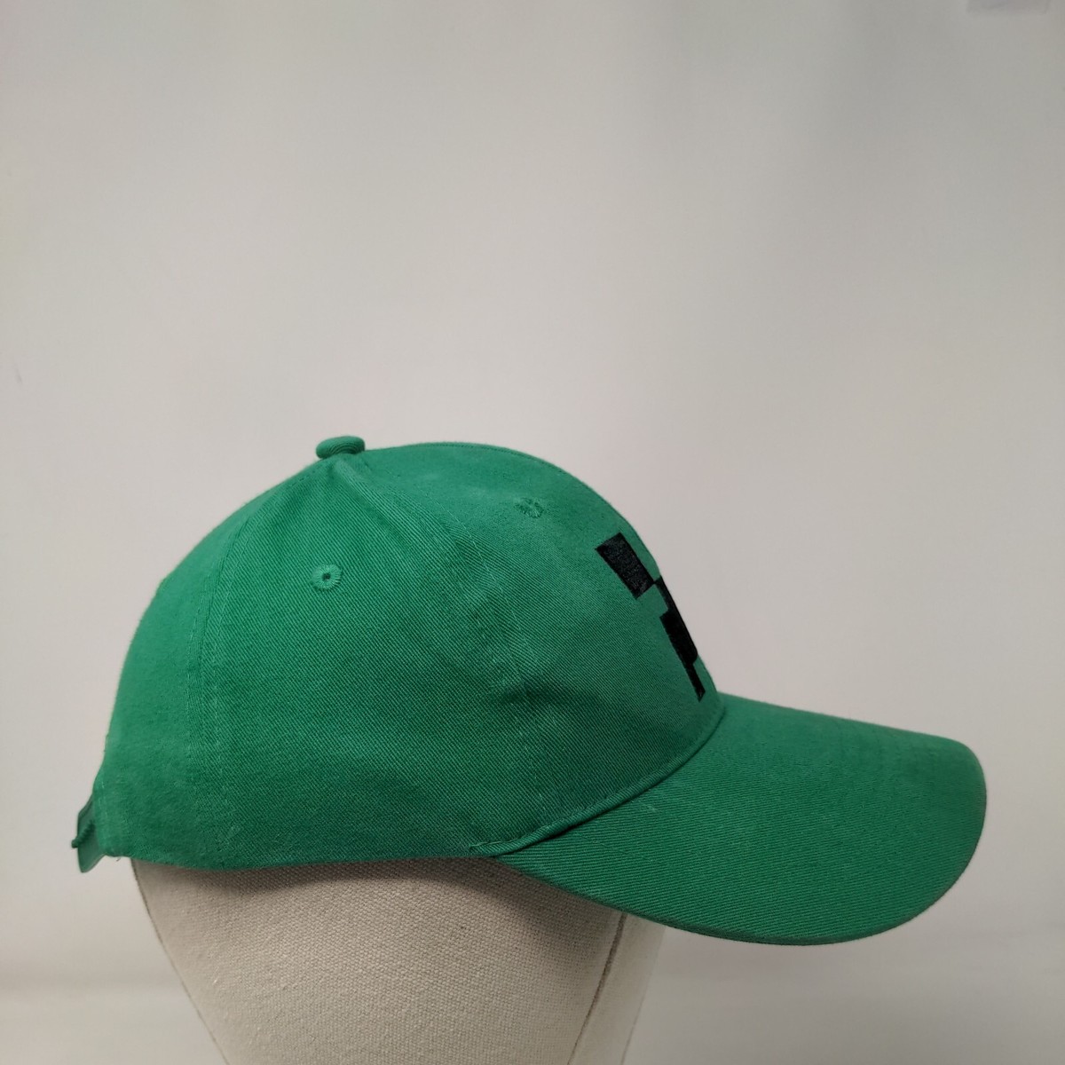 Minecraft Creeper Face Snapback Hat Green One Size Adjustable